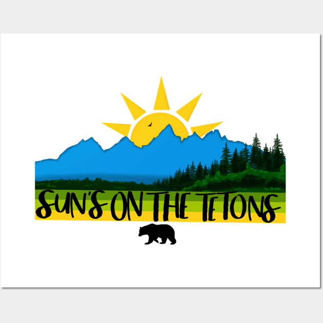 Tetons Wall Art by Whettpaint